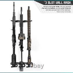 Wall-Mount Rifle Storage Rack Tactical Shotgun Carbine Free-Standing Gun Display