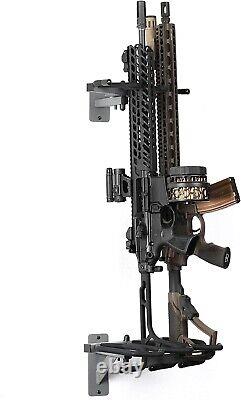 Wall-Mount Rifle Storage Rack Tactical Shotgun Carbine Free-Standing Gun Display