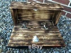 Waving American Flag Concealment Compartment Cabinet Hidden Gun Storage Box Case