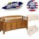 Wood Locking Gun Concealment Entryway Bench With Felt Barrel Rest 5 Gun Storage