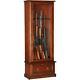 Wooden 8 Gun Cabinet Safe American Furniture Rifle Shotgun Firearms Storage Lock