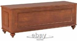 Wooden Bench with Gun Rifle Weapons Storage Chest Dark Brown