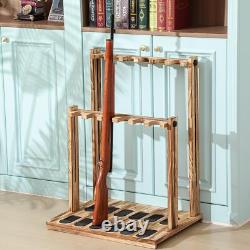 Wooden Rifle Rack Floor Standing Holder Indoor Rifle Gun Display Rack Organizer