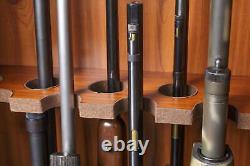 Wooden Storage Display Functional Cabinet 8 Gun Organizers Fully-Locking Key New