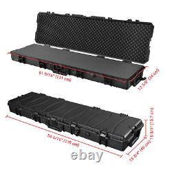 Xcceries 53 Hunting Rifle Long Gun Hard Case Waterproof Roller TSA Padlock