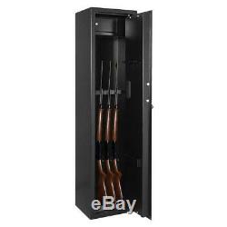 ZOKOP 5Rifle Gun Storage Safe Electronic Lock Cabinet Lockbox Case Firearm Steel