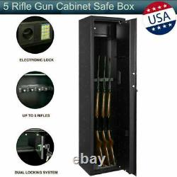 ZOKOP Electronic 5 Rifle Gun Storage Safe Large Security Cabinet with Lock Box